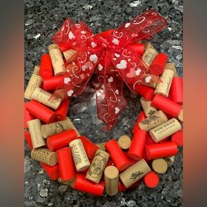 ❤️❤️❤️Valentine’s cork wreath❤️❤️❤️